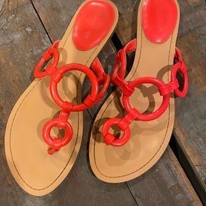 Calvin Klein orange sandals size 8